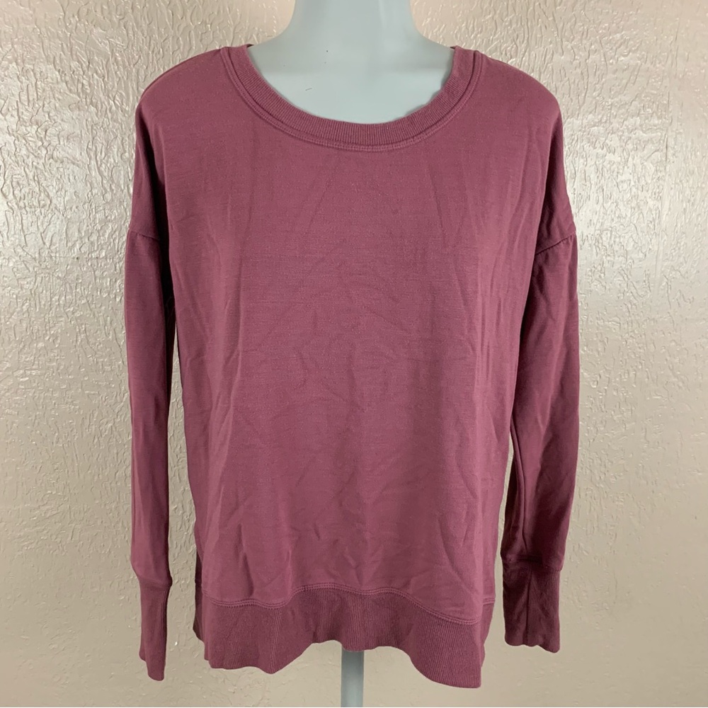 Active Life Pink Long Sleeve Crew Neck Lightweight Sweater